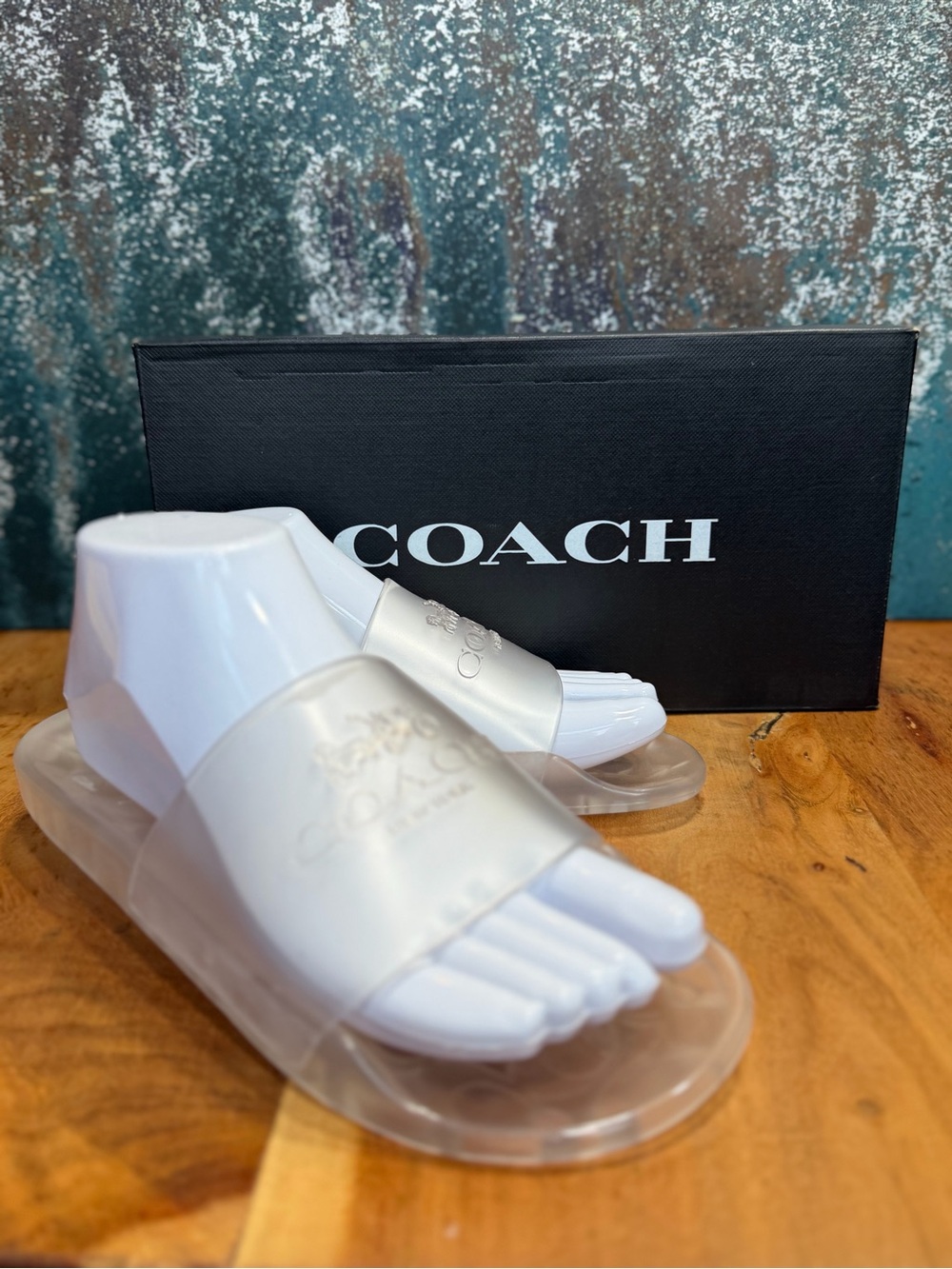 Coach Y2K Style Ulyssa Clear Jelly Slide Sandals Women’s Size 7 - New in Box